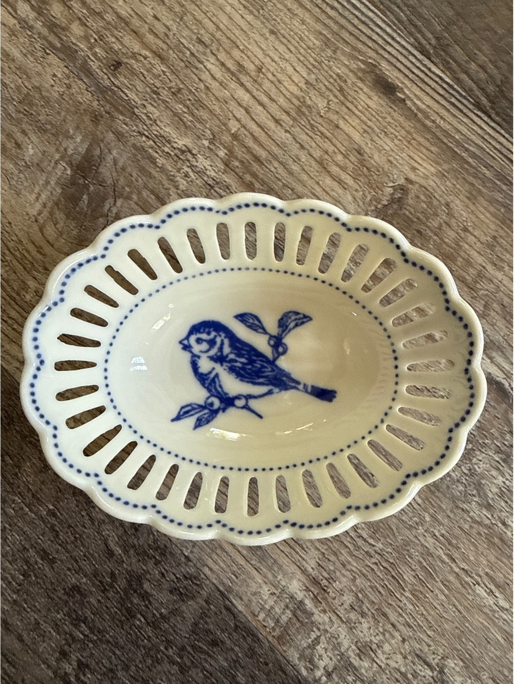 Andrea by Sadek Bird Toile Ceramic Dsih Elisabeth Trostli